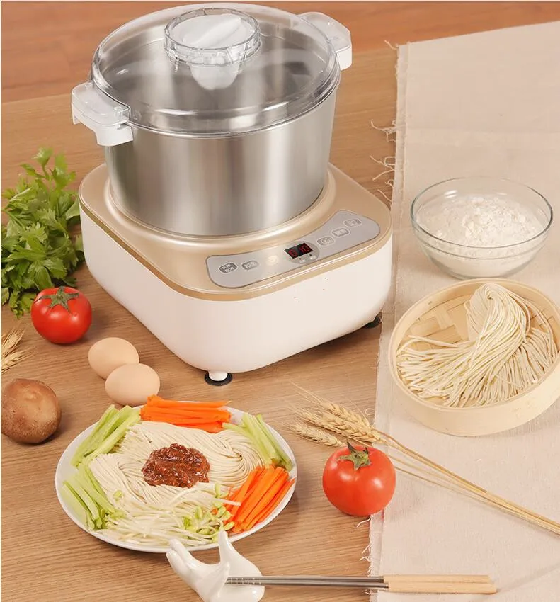 220V 5L Household Electric Dough Mixer Automatic Dough Fermentation / Mixing Machine White/Pink Color Available