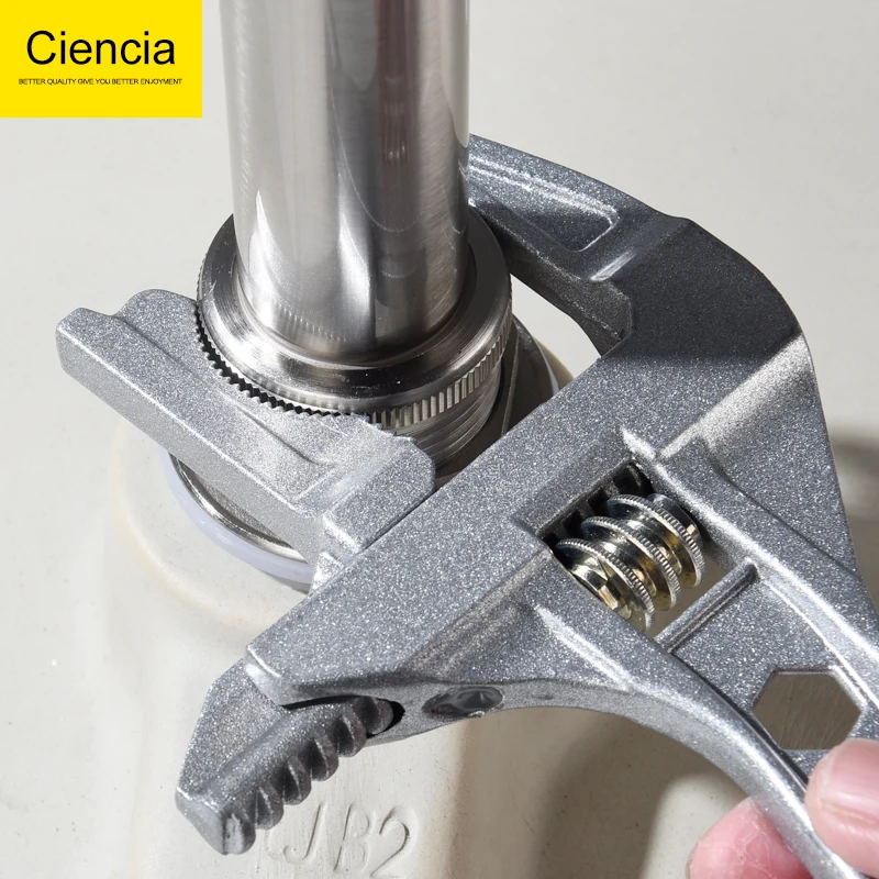 Ciencia Aluminum Alloy Spanner with Arc Gear Sandblasting Wrench Disassemble Installation Attachment Large Opening Gear Spanner