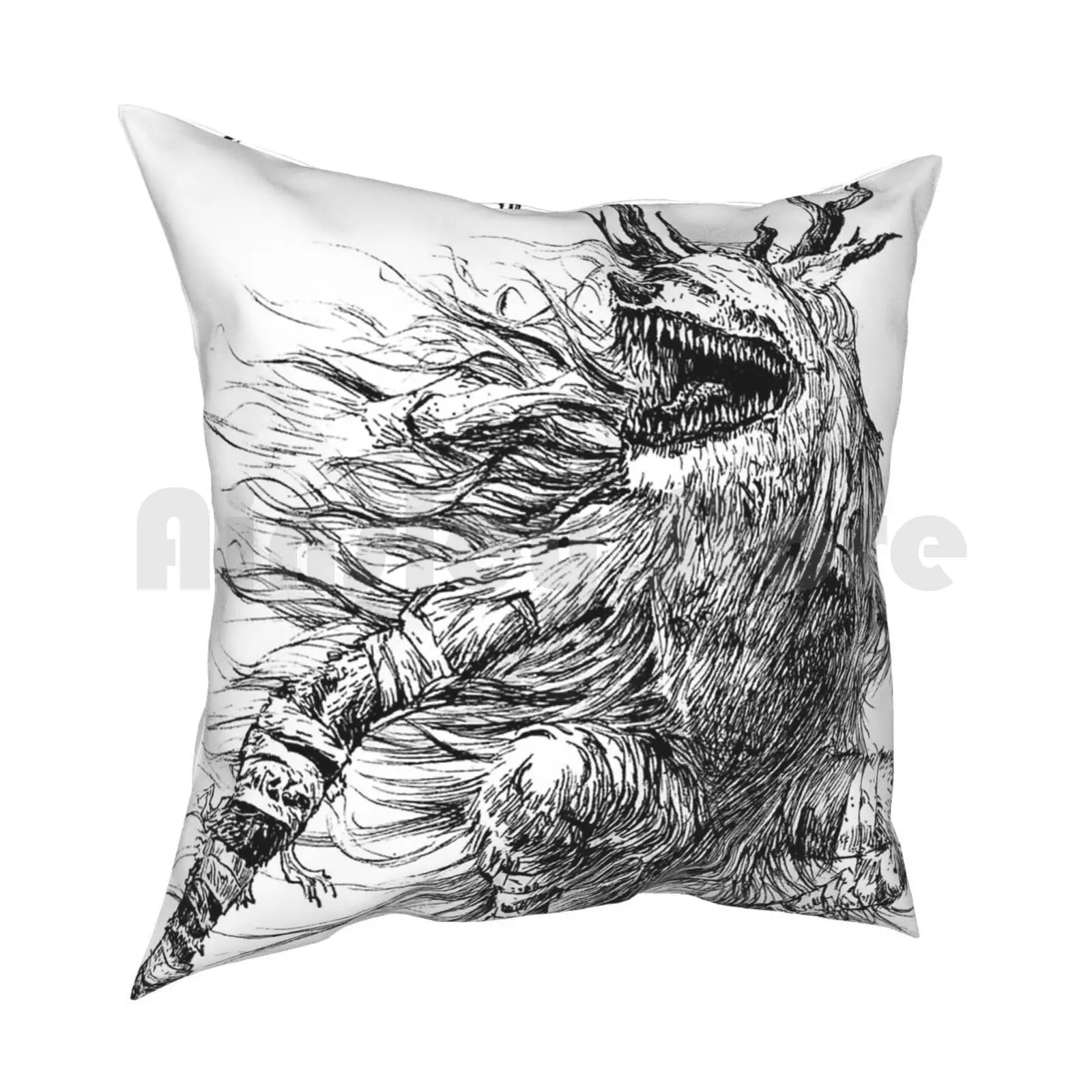 Vicar Amelia Pillow Case Printed Home Soft Throw Pillow Bloodborne Video Games Game Gaming Dark Souls Software Monster