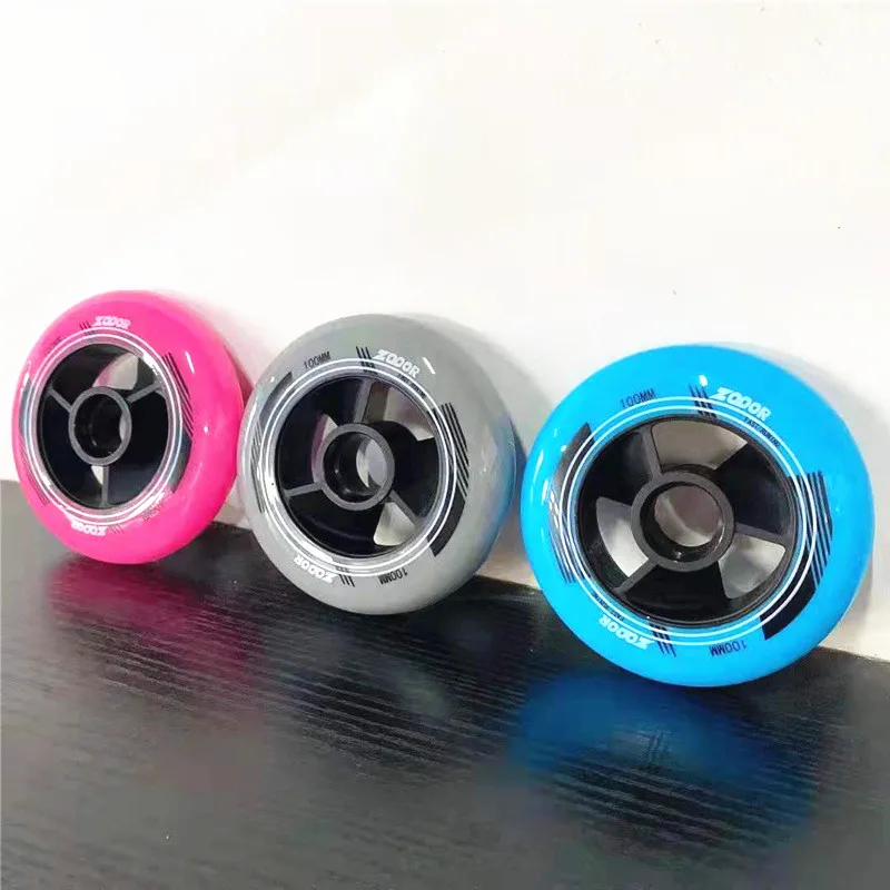 Original ZODOR Gray Pink Blue 90 100 110 Speed Wheels with 24mm Thickness 86A Duro Inline Speed Race Tires Fast Runing Using 608