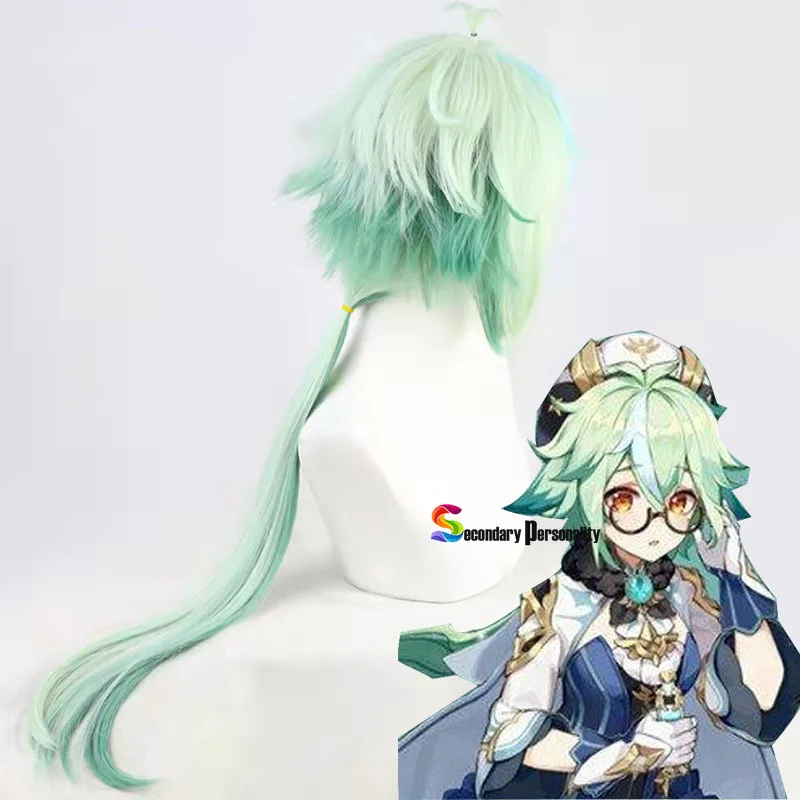 Genshin Sugar Wig Shatang Cosplay Wig Traveler Harmless Sweetness Anti-warping Multicolor Excessive Anime Wig