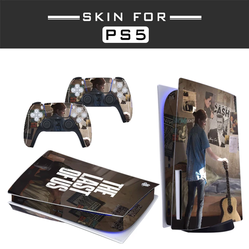 The Last of Us PS5 Standard Disc Edição Skin Adesivo, Decalque Capa para PlayStation 5 Console e 2 Controladores