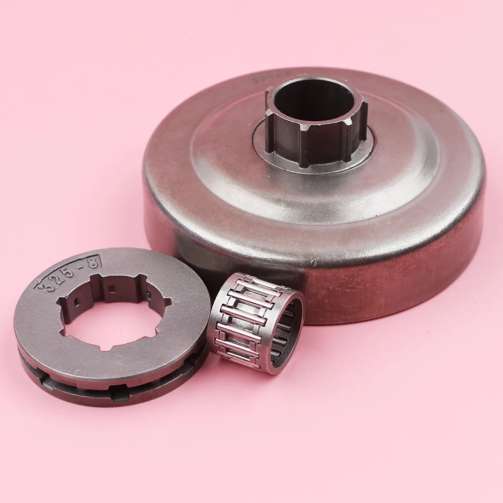 Clutch Drum 325 8 Teeth 19mm Sprocket Rim Needle Bearing Kit For Husqvarna 50 51 55 154 254 Chainsaw Spare Part бензопила