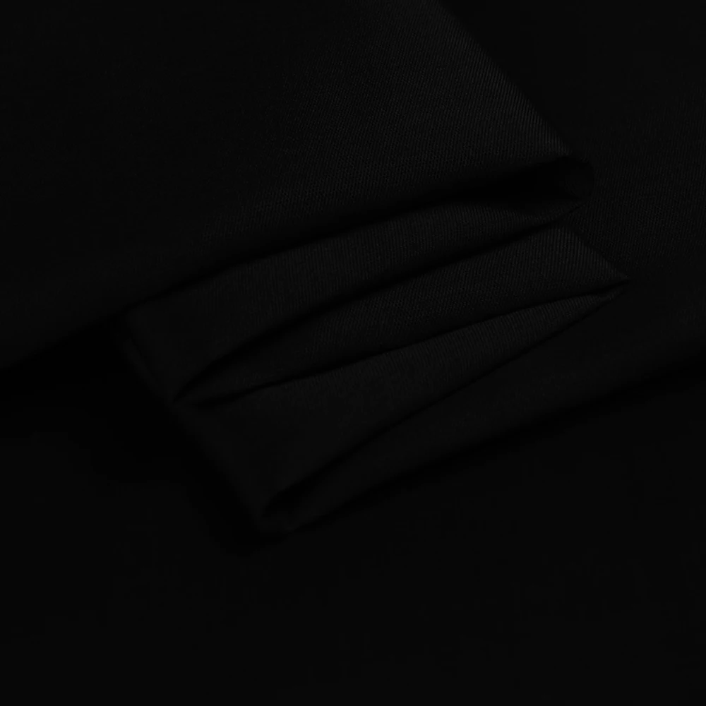 Silk Wool Twill Fabric140cm width 32mm/48%Silk+52%Natural Silk Fabric Twill Satin Dress For Women  03 Black