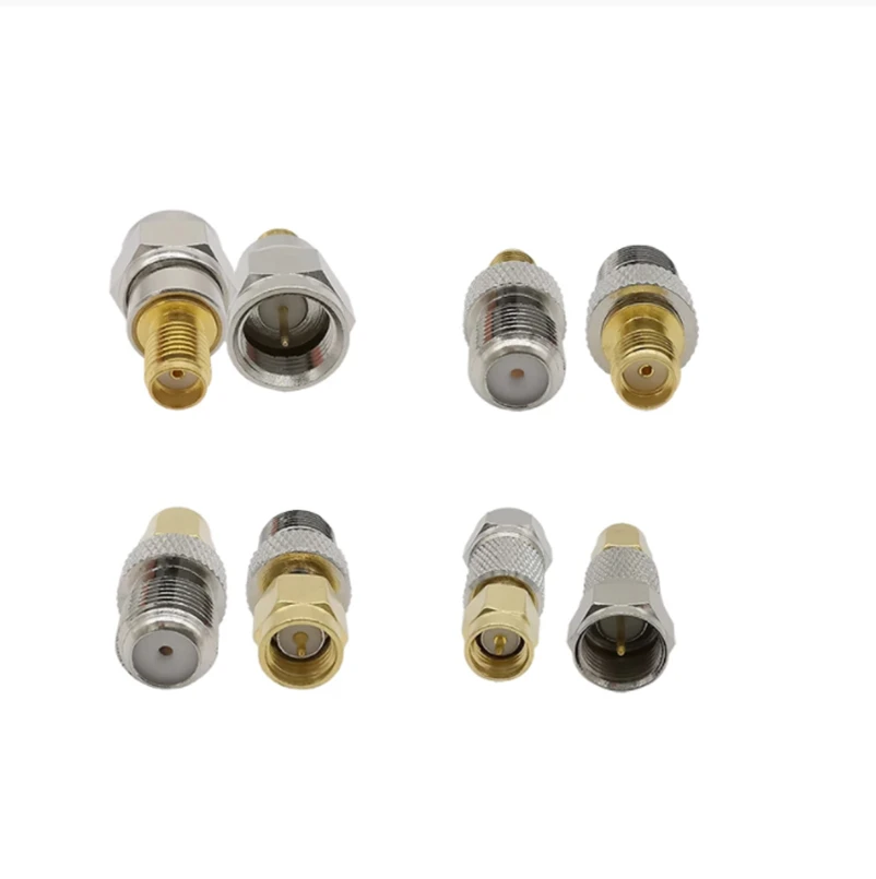 

F Type Female Jack to SMA Male Plug SMA-F RF Connector RF coaxial coax adapter Straight F Connector to SMA Connector