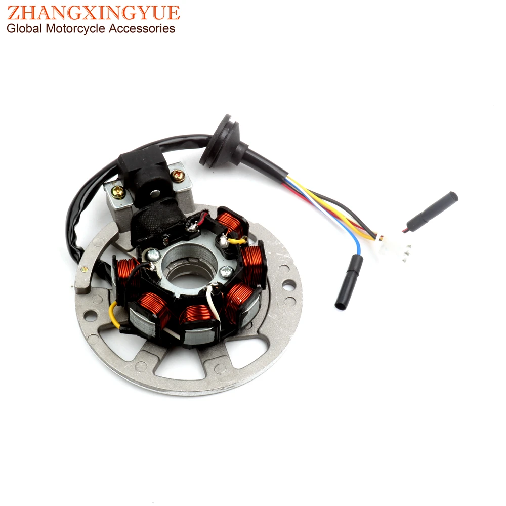 7 coil 6 wire Scooter Coil Magneto Stator for Longjia LJ50QT-F LJ50QT-K 50cc AC 2 stroke 1PE40QMB