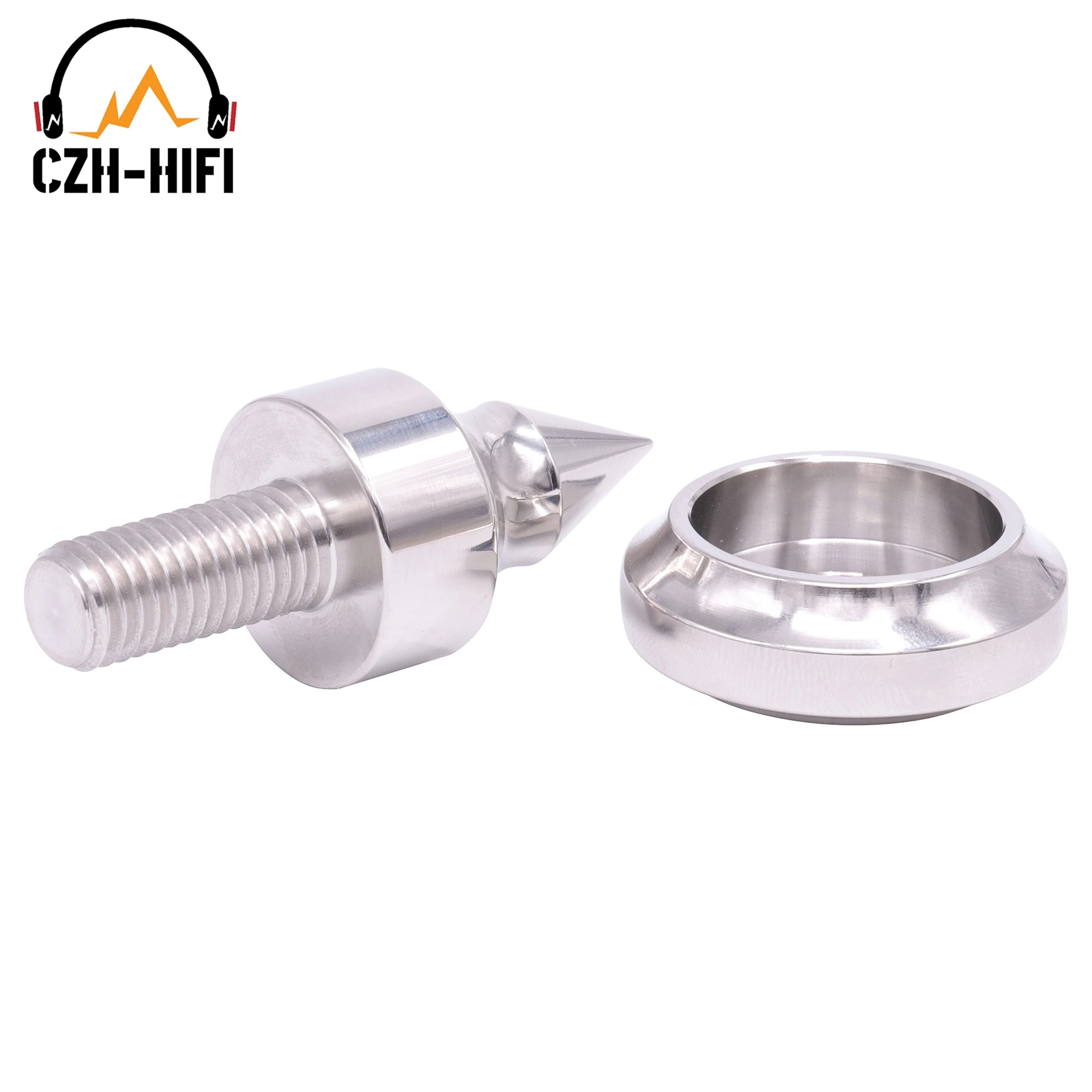 1pc Hallo-End Edelstahl Kegel Spike Isolation Stand Basis Boden Füße Füße Lautsprecher AMP Audio Schrank subwoofer Stoßfest – Detail 1