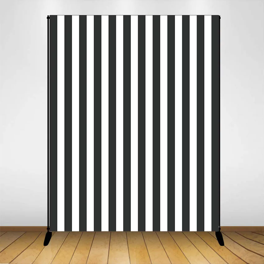 Black and White Stripes Photography Background Dark Blue Blurry Black White Art Stripes Photographic Backdrop Portraits Shoot