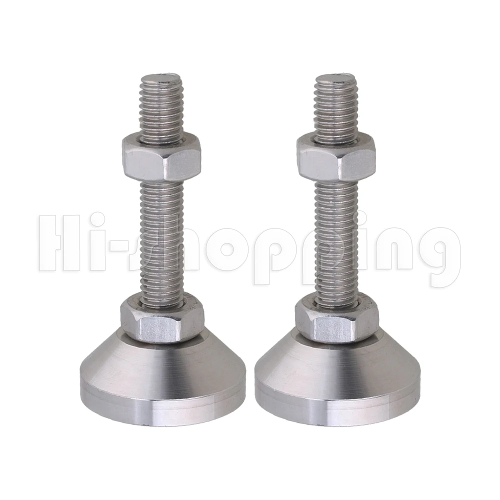 4Pcs Heavy Fixed Adjustable Feet 304 Stainless Steel 40mm Dia M10x50mm for Machine tool Furniture Pad Foot pad Max Load 1Ton