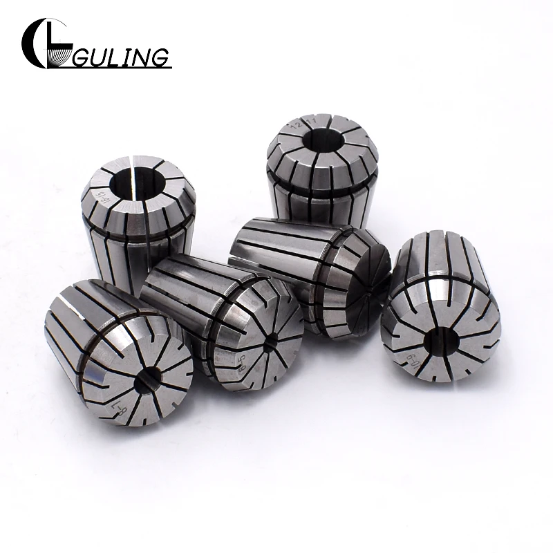 GULING ER32 Collet Presisi Tinggi ER Collet 2-20Mm 65Mn Musim Semi Baja Collet CNC Penggilingan untuk Dudukan Alat