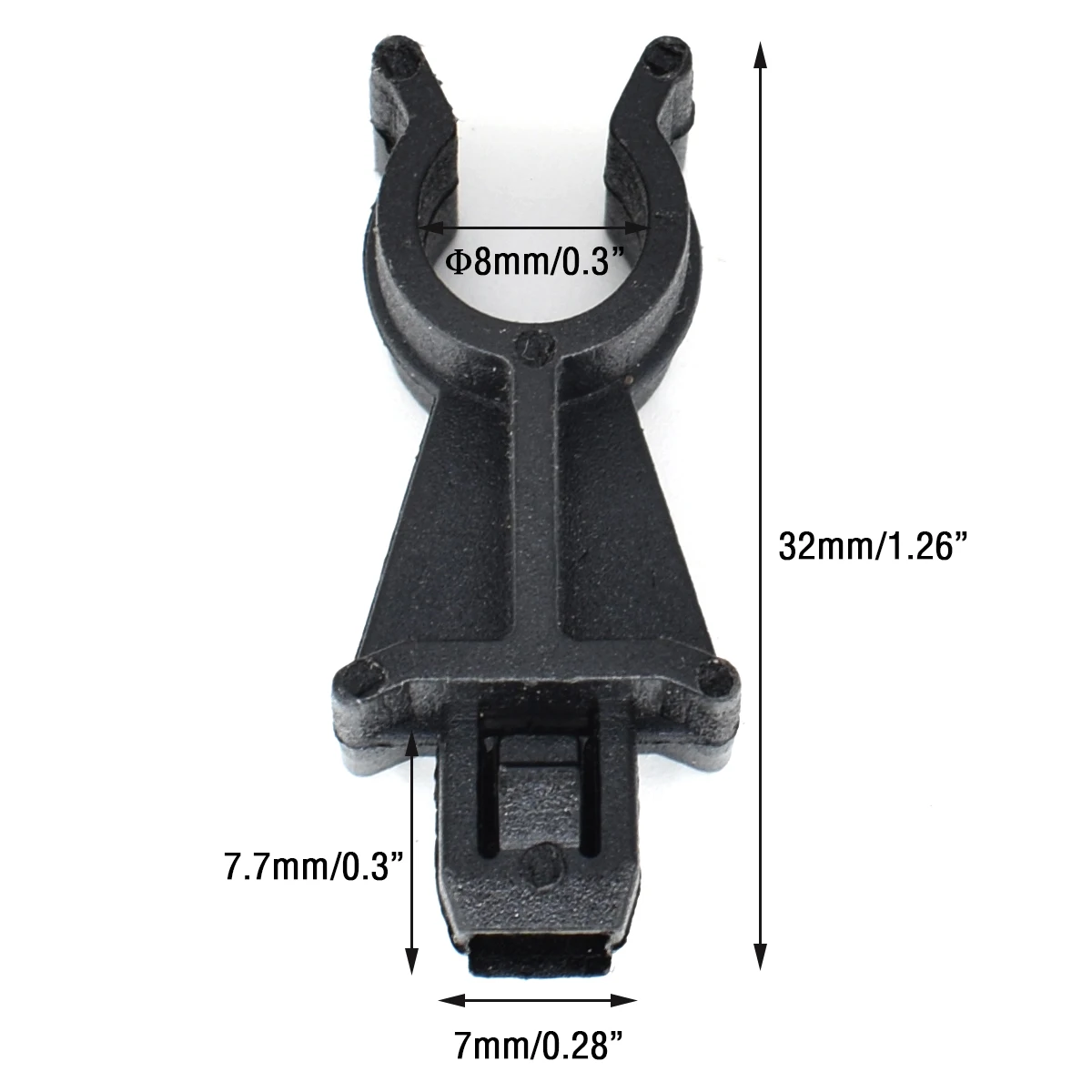 Black Retainer For Nissan Qashqai Dualis J10 Navara D40 Pathfinder R51 Bonnet Hood Support Prod Rod Clip Clamp Holder 65722EB300