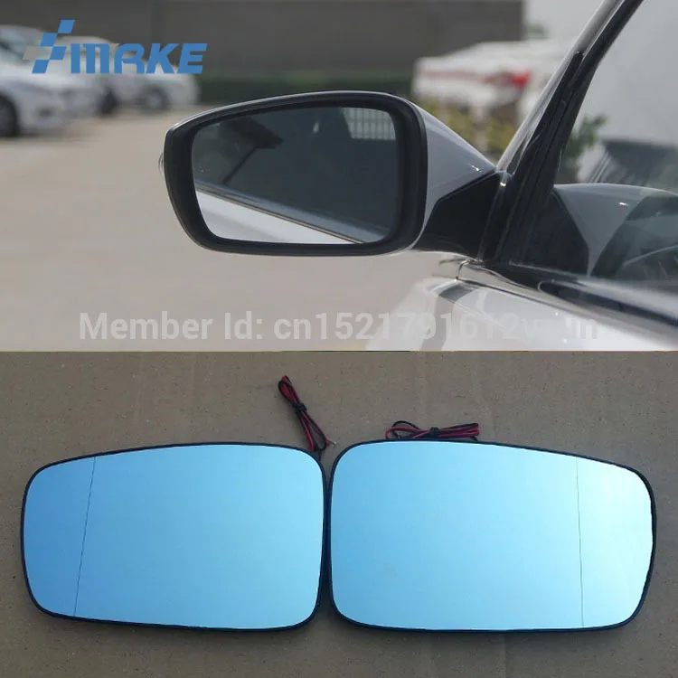 

smRKE 2Pcs For Hyundai Sonata 8th Rearview Mirror Blue Glasses Wide Angle Led Turn Signals light Power Heating