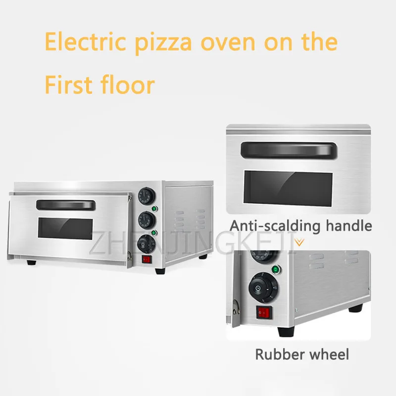 Stainless Steel Electric Oven Desktop Commercial 2000W Electronic Thermal Intelligent Pizza Bread Sweet Potato Baking Equipment