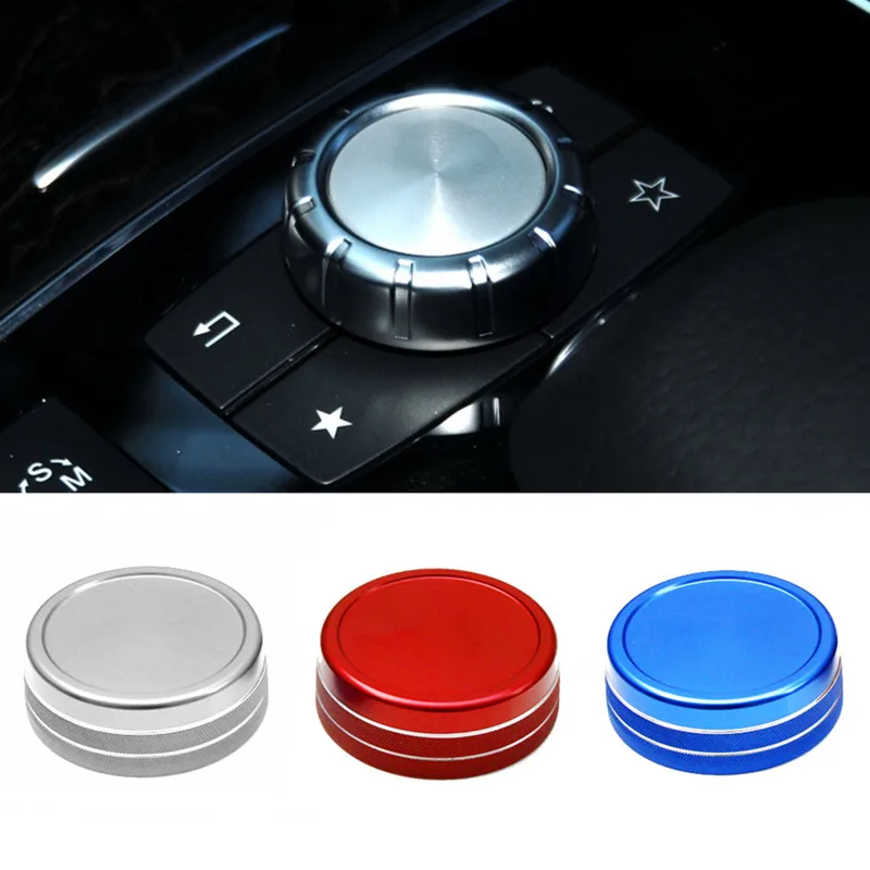 Angelguoguo Car Multimedia Knob Decoration Multimedia Control Knob Cover Fit For Mercedes Benz A B E GLC GLA GLK GLE ML GL