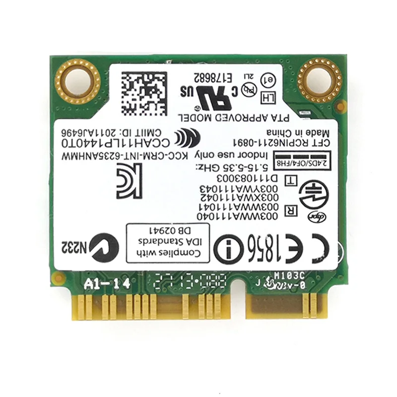 Advanced-N 6235 6235ANHMW Wifi Bluetooth 4.0 Half MINI PCI-E 6235AN Card 802.11 A/b/g/n 2.4G/5.0GHz 300M mini PCIE