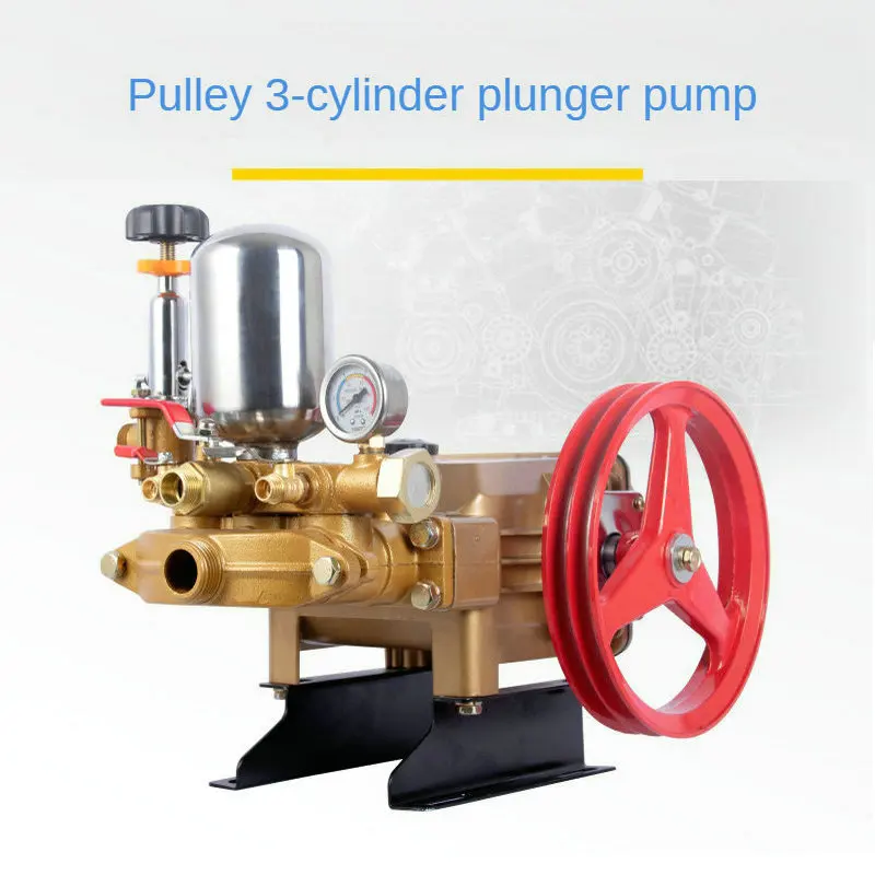 Agricultural high-pressure pulley triplex plunger pump sprayer pressure pump large flow directly connected to the pump head