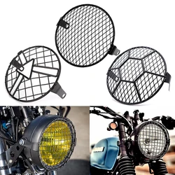 7Inch Motorcycle Headlight Protector Guard Motorbike Light Lamp Mesh Metal Mount Cover Grill Mask