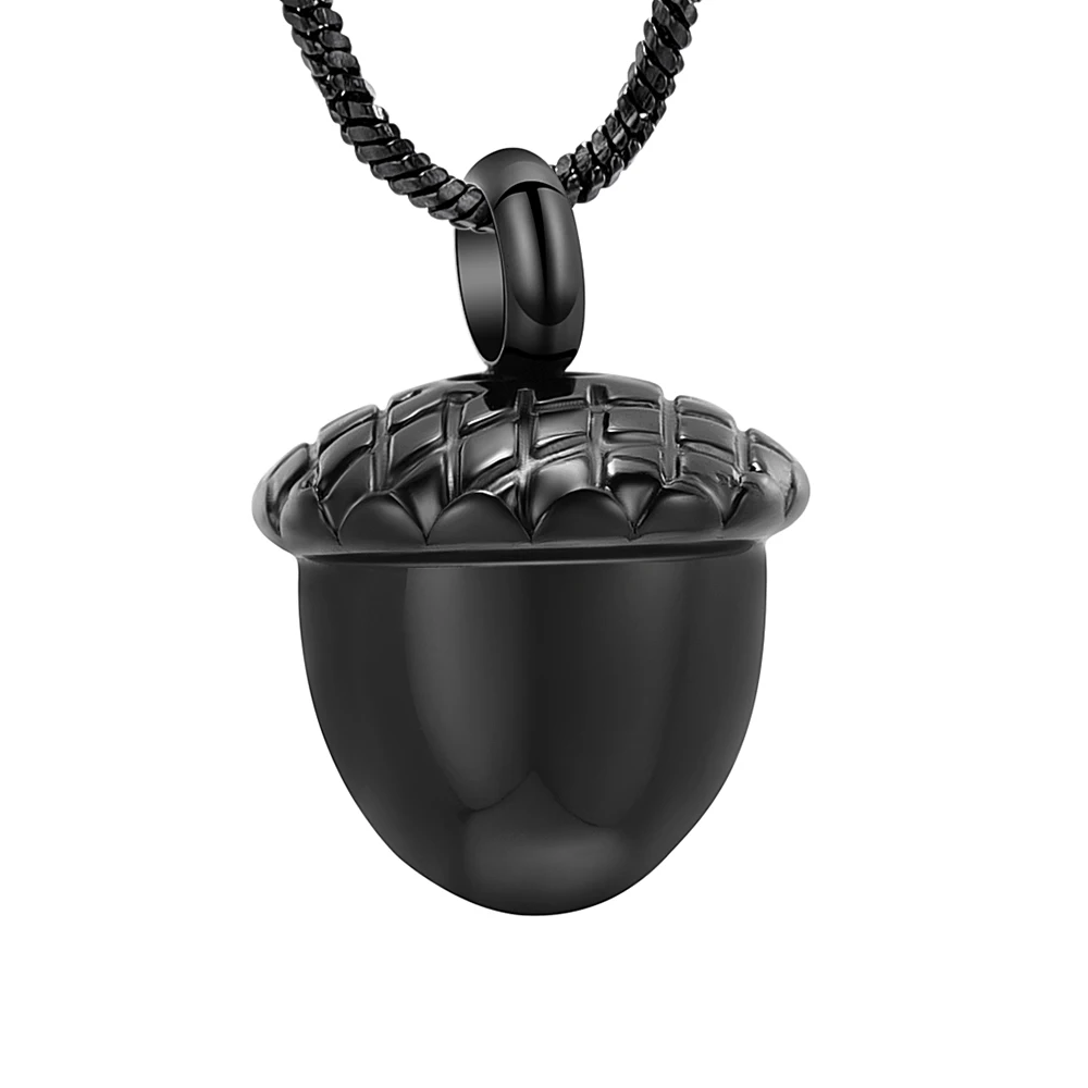 Cremation Jewelry Urn Necklace for Ashes Pendant Stainless Steel Acorn Urn Locket Ashes Keepsake Memorial Jewelry