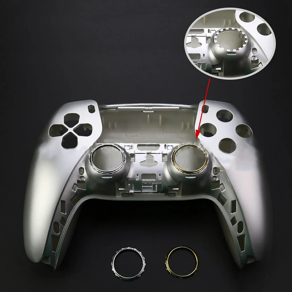 Electroplating Game Handle Accent Rings Replacement Decorative Ring for PS5 Game Controller Accessories