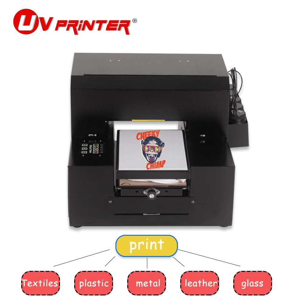 

6/8 color large format inkjet printer A3/A4 for plastic/leather/textile/wood/silicone printing touch screen design