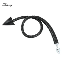 Thierry PU Leather Whip Anal Plug Anal Sex Devil Tail Cosplay Butt Plug Adult Games Products Anal Sex Toys for Woman Couples Men