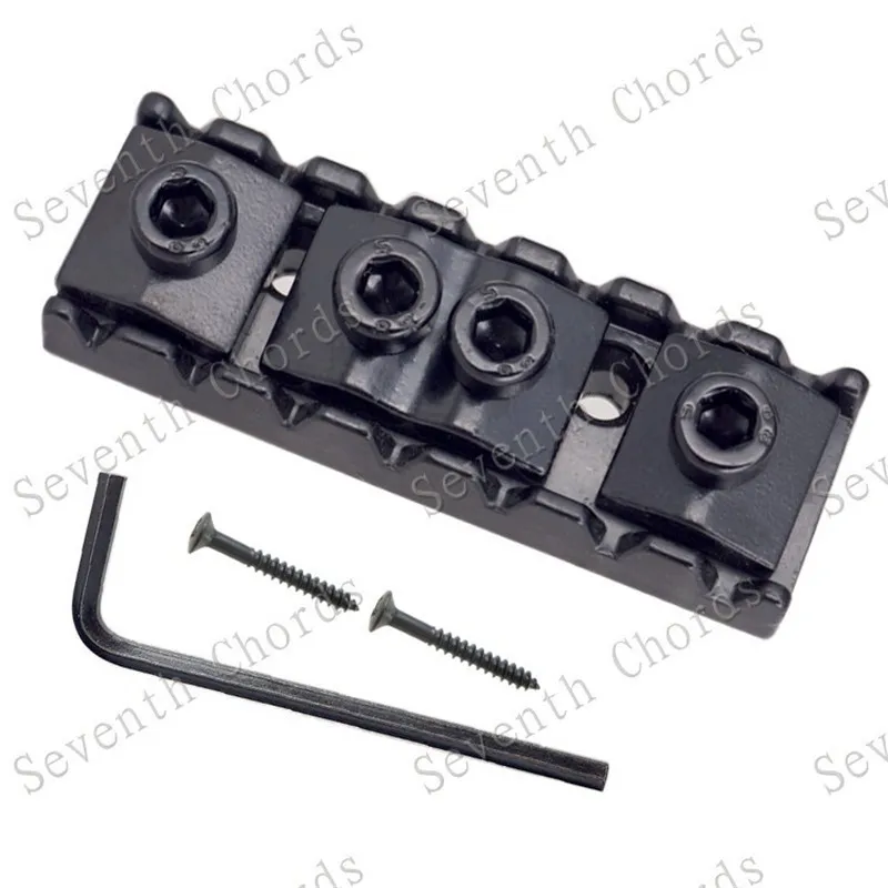 Ein Satz 7-saitiger E-Gitarren-Sicherungsmutter für Tremolo-Brücke, Doppelverriegelungssystem, Länge 48 mm, Gitarrenzubehörteile – Detail 7