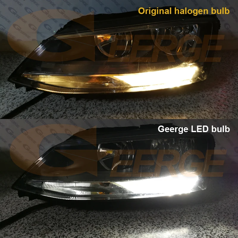 For Volkswagen VW Jetta Sagitar A6 MK6 IV 162 163 Ultra Bright White Reflector 1156 BA15s LED Bulbs Daytime DRL Light No Error