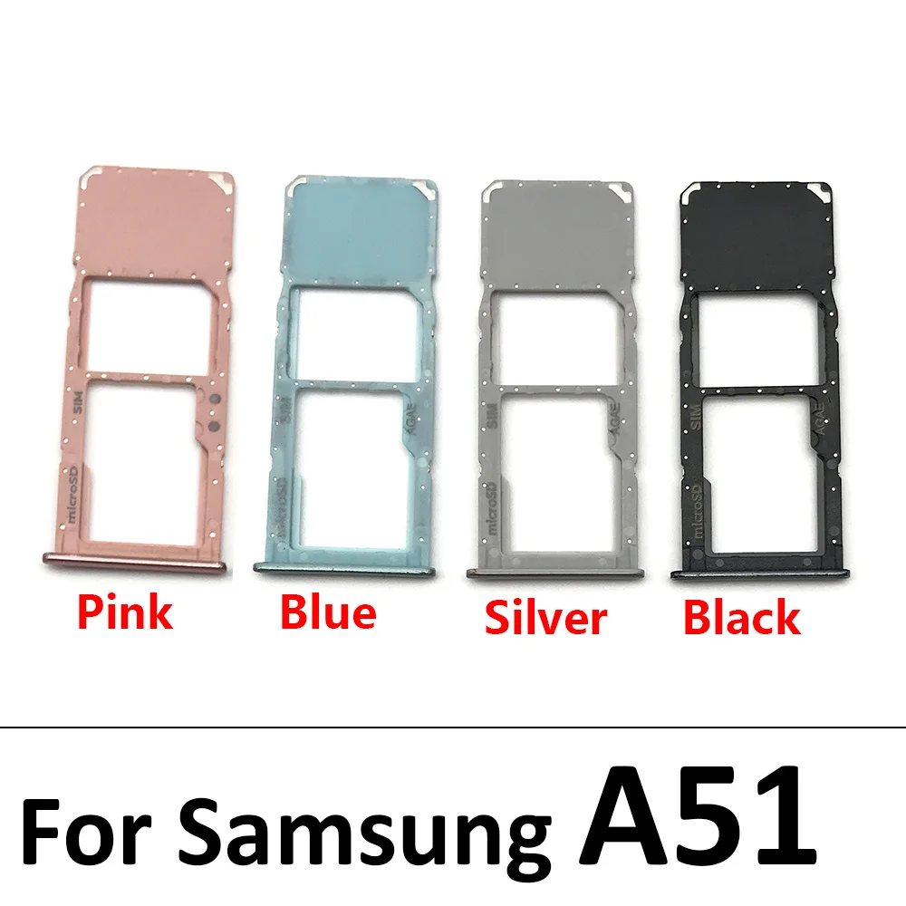 Bandeja de tarjeta Sim para Samsung A30S, A50S, A31, A51, A71, A60, ranura para tarjeta Micro SIM Dual, soporte para lector de tarjetas SD, piezas