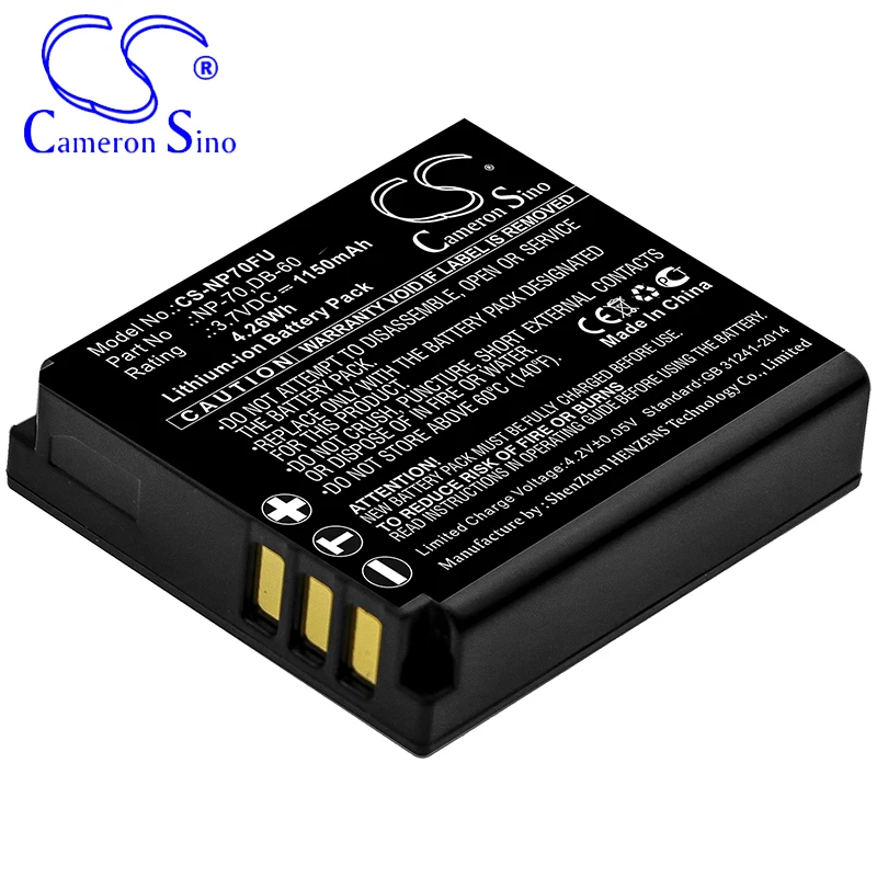 CameronSino Battery for Fujifilm FinePix F45fd FinePix F47fd Finepix F20 FinePix F40fd fits Panasonic CGA-S005 camera battery