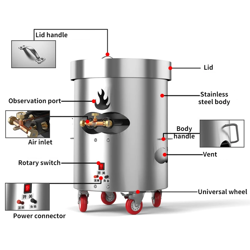 آلة الكستناء المقلية الأوتوماتيكية عمودية تجارية ، سكر ، متعددة الوظائف