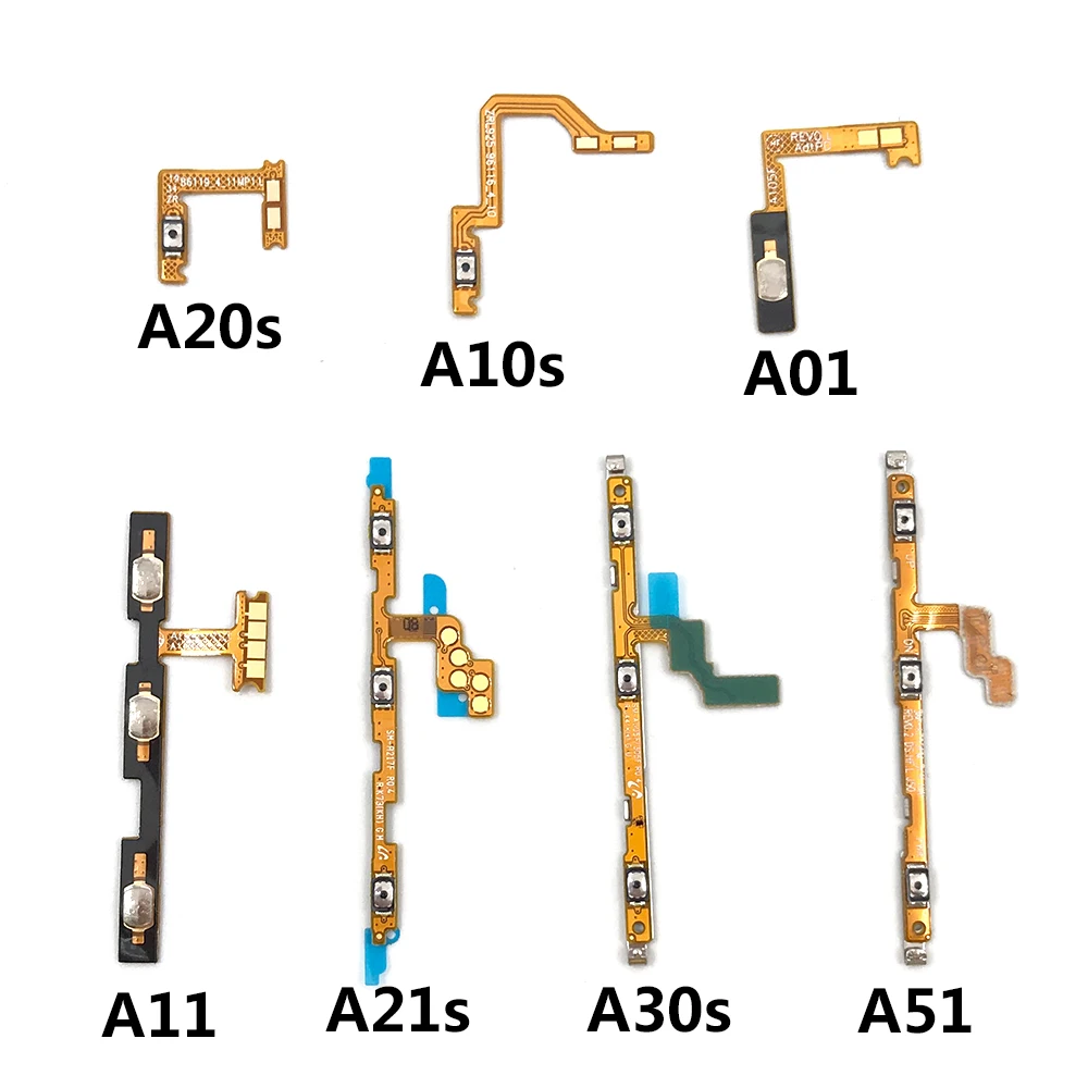 20Pcs , Volume Button Power Switch On Off Flex For Samsung A01 A11 A20 A30 A40 A50 A70 A10S A20S A21S A30S A51 A21 A41 A50S A9