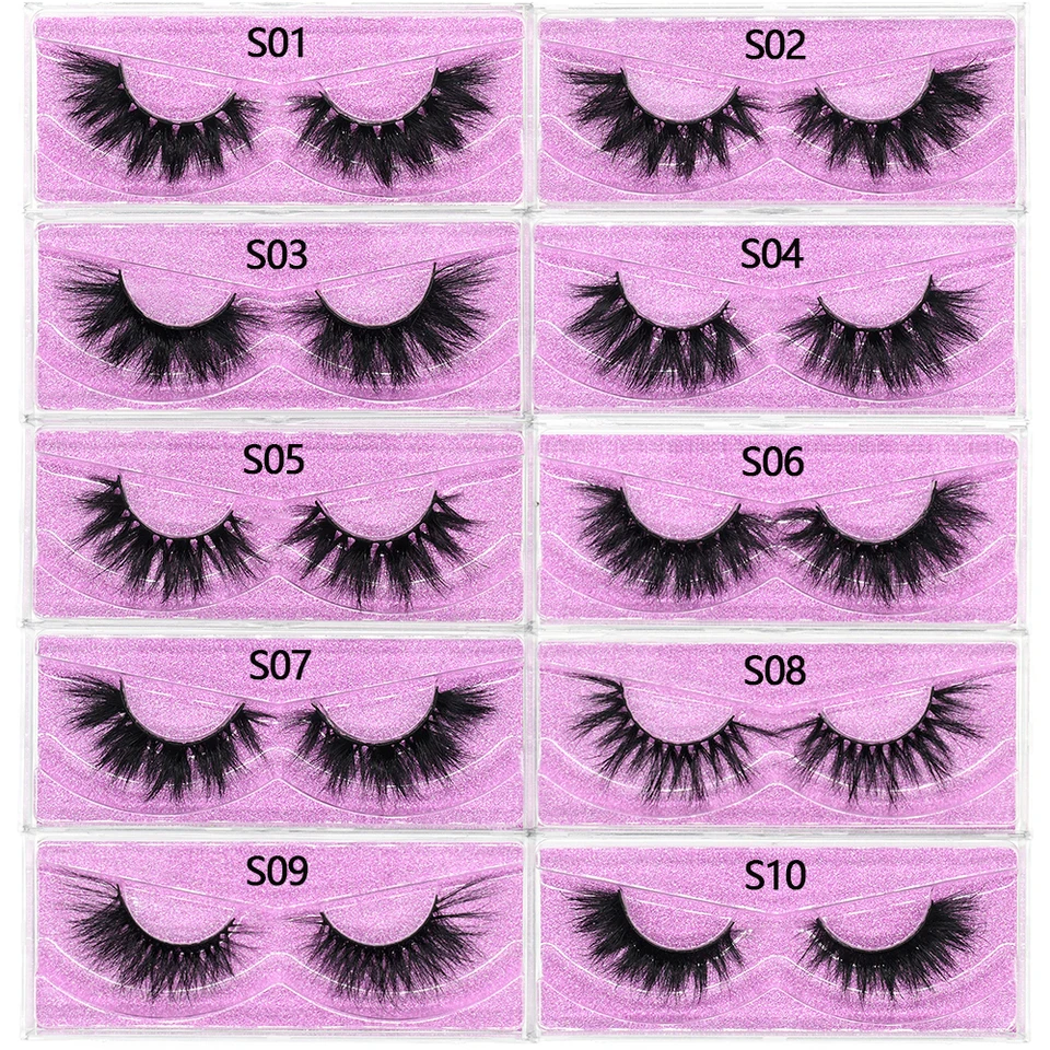 Pestañas postizas FOXESJI 3D de visón, esponjosas, gruesas, cruzadas, naturales, suaves, set de maquillaje para extensión 3