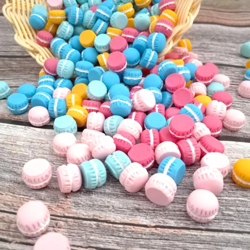 Concha móvel de mini doce sobremesa simulação biscoito 5 peças, diy material decoração adereços comida