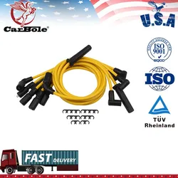 CARBOLE 7PCS/SET 8MM HIGH PERFORMANCE SPARK PLUG WIRE Set FOR BLAZER S10 JIMMY SAVANA EXPRESS V6 4.3L 1996-2007GMC