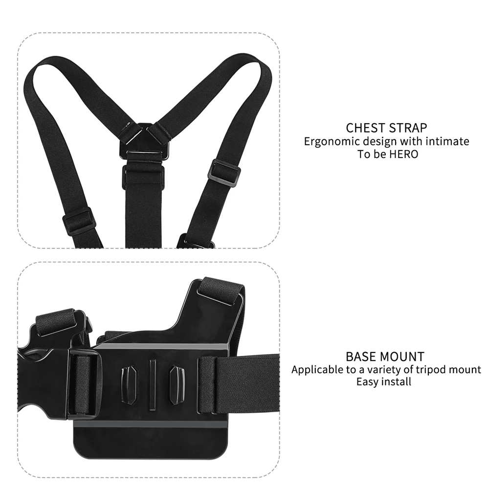 Chest Strap mount belt for Gopro hero 8 7 6 5 Xiaomi yi 4K Action camera Chest Mount Harness for Go Pro SJCAM osmo sport cam fix