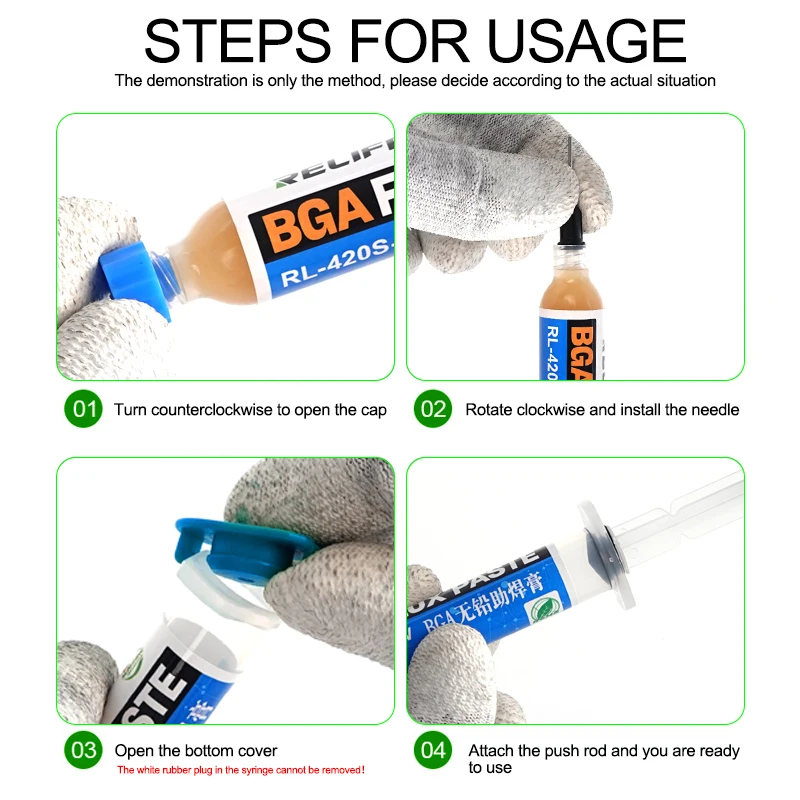RL-420S-UV RL-421S-OR RL-422S-IM Flux BGA PCB Solder Paste Welding Advanced Oil Flux Grease 10cc Soldering Repair Paste