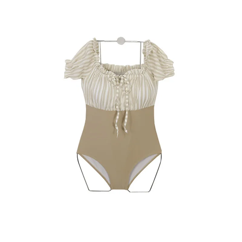 2021 New Backless Bikinis Women Swimsuit High Waist Swimwear Bodysuit Brazilian Bikini Female One Piece Beach Bathing Suit