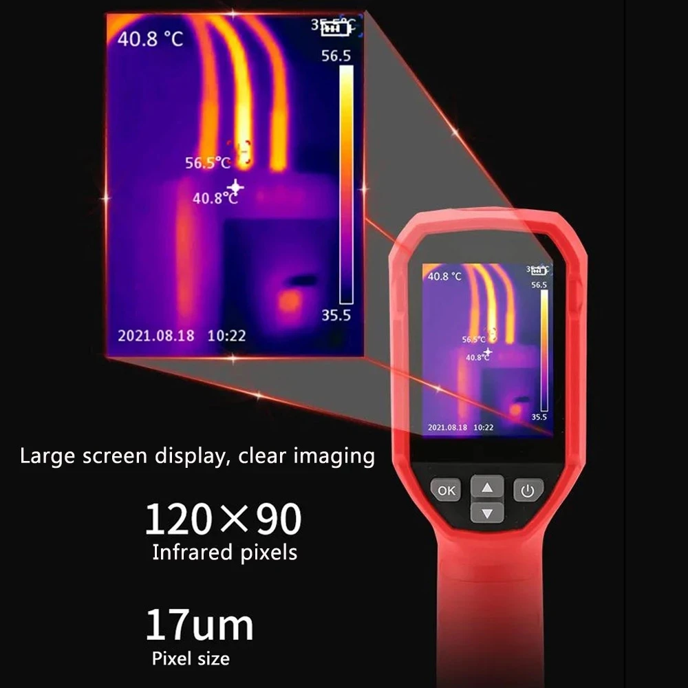 UNI-T-Imager térmico infravermelho, UTi120S, circuito PCB, testes industriais, testes de tubo de aquecimento de piso, câmera original e genuína