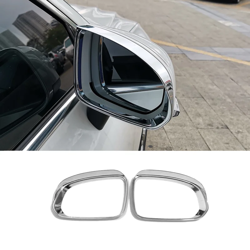 

For Volvo XC60 2017 2018 2019 auto accessories Car rearview mirror block rain eyebrow Cover Trim car styling ABS Chrome 2pcs