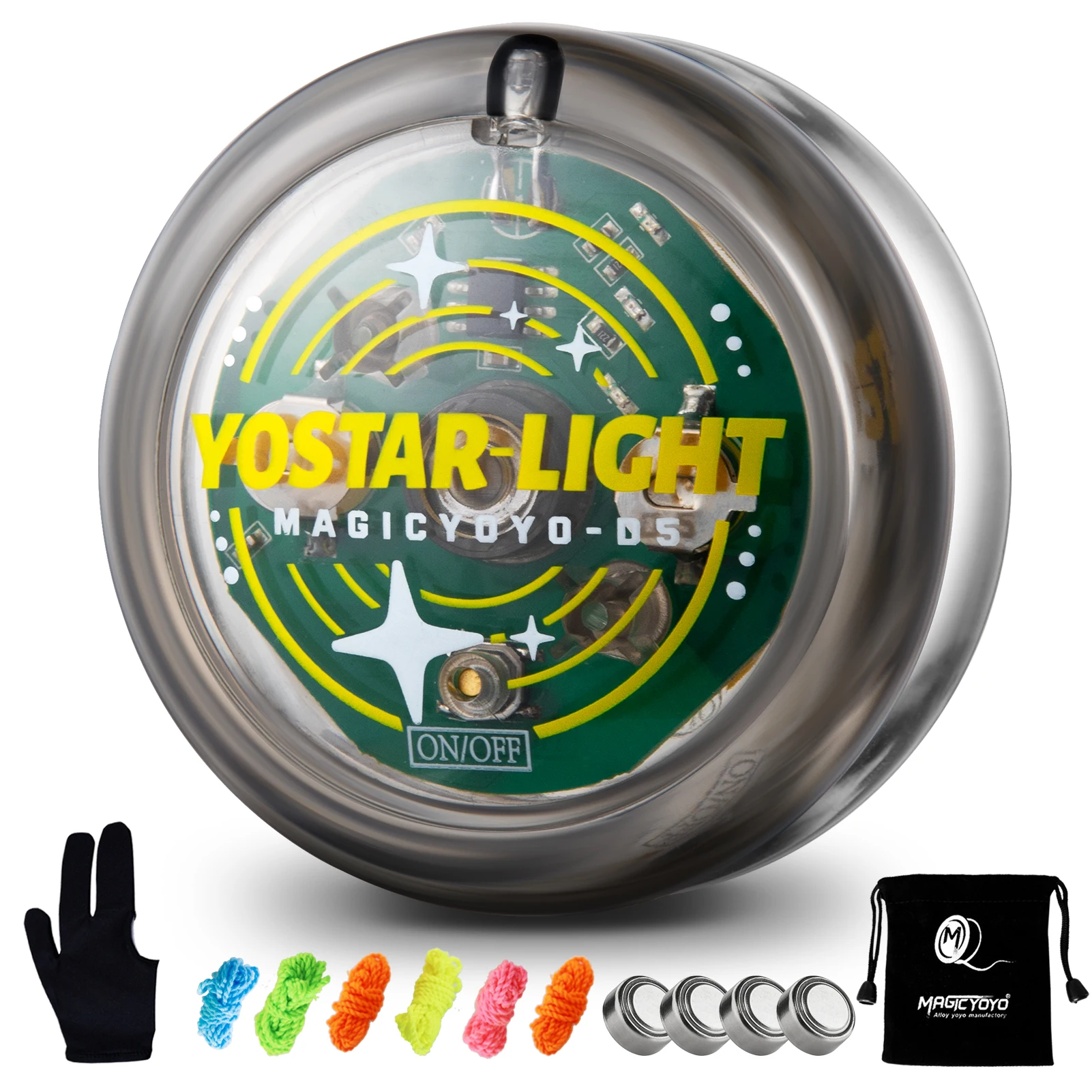 

MAGICYOYO D5 LED Light Up Yoyo, Responsive Yoyo For Beginners, Professional Yo Yo For Kids Easy To