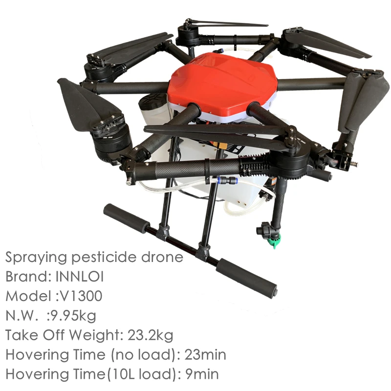 INNLOI DIY 10L 10kg Agriculture Drone Pesticide Spraying Drone Multi Rotor Drone Crop Sprayer For 13L Fertilizer Spreading