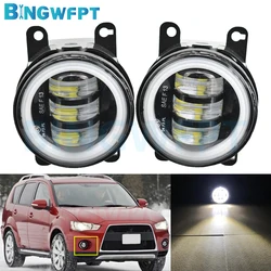 Daytime Running Light For Outlander XL 2010 Mitsubishi ASX 2017-2018 Car H11 LED 12V Fog Light Angel Eye