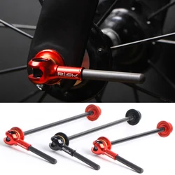 40.3g/pair RISK Titanium Skewers Bicycle QR Skewer Lever Carbon fiber Handle 100/135mm For MTB Road Bike Wheel Hub Quick Skewers