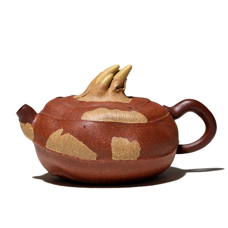 ★monohydrate hall are recommended by ore all pure hand kung fu tea set bottom tank water chestnut pot of three colors