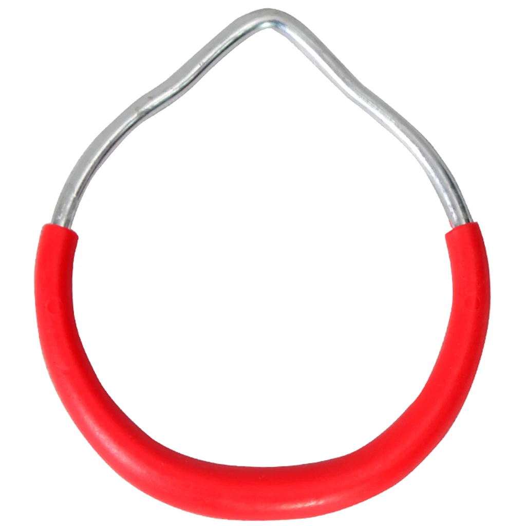 Columpio trapecio de alta resistencia para niños, accesorios de columpio para gimnasio, anillos rojos