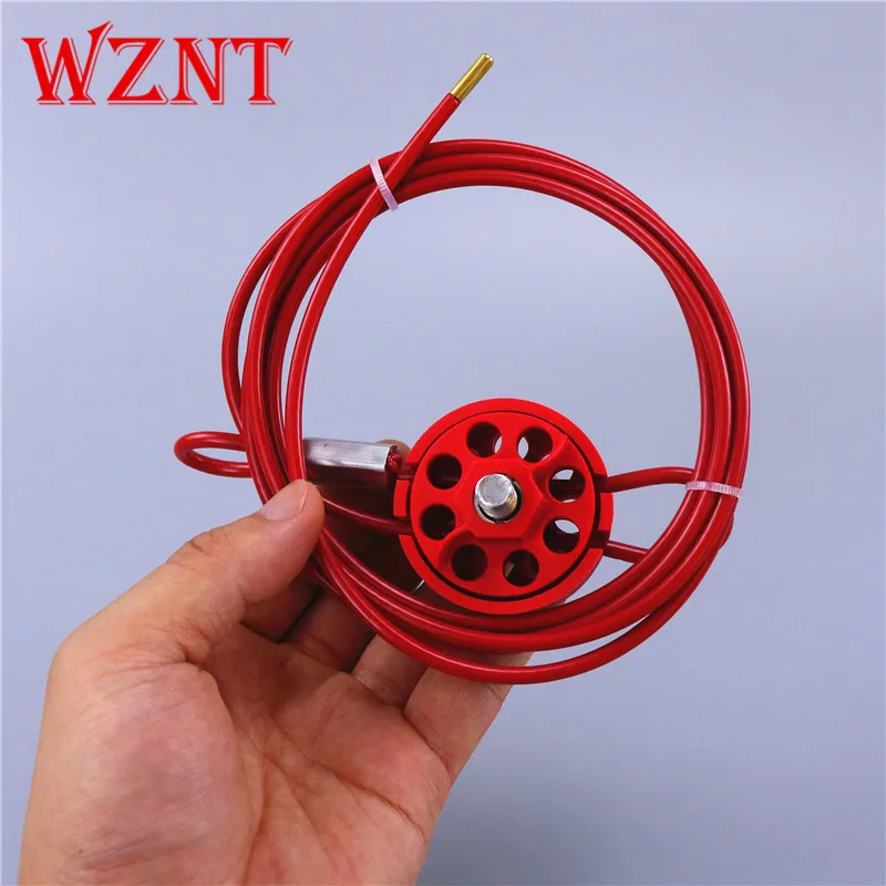 NT-C03 RED GREEN YELLOW ROUND MULTIPURPOSE CABLE LOCKOUT 8 HOLES WITH LOOP