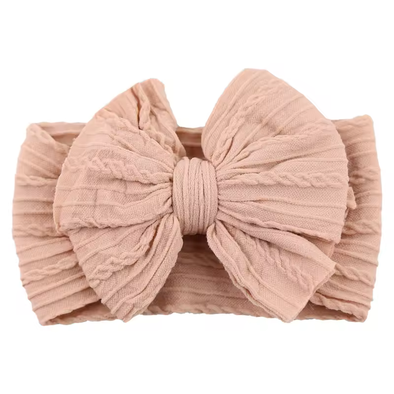 Solid Cable Bow Baby Headband for Child Nylon Layers Headwear Kids Elastic Turban Headwraps Newborn Boys Girls Hair Accessories - Image 13