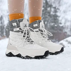 Men Waterproof Boots Winter With Fur Women Warm Snow Boots Men Work Shoes Couple  Boots Fashion Shoes Plus Size 35-45