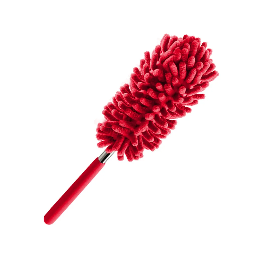 Telescopic Stainless Steel Rod Duster Home Car Cleaning Retractable Dusting Brush Cleaning Tool