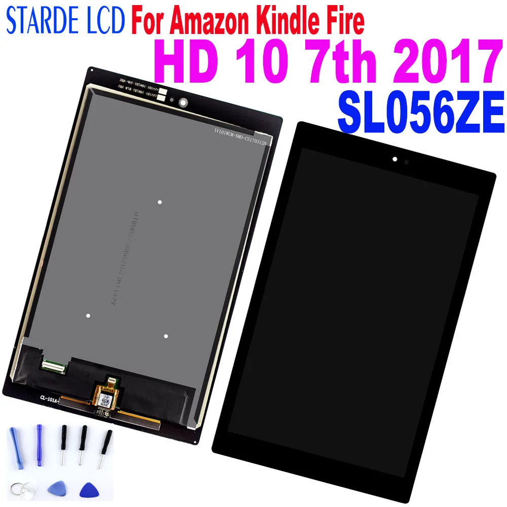 Newest 10.1’’ LCD Display for Amazon Kindle Fire HD 10 7th Gen SL056ZE 2017 LCD Display With Touch Screen Digitizer Full Assembl